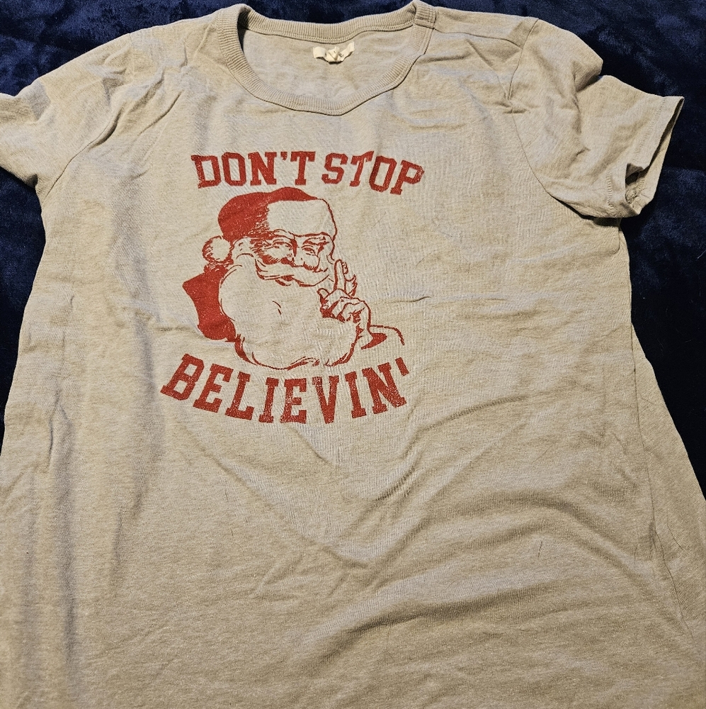 Maurcies christmas santa shirt